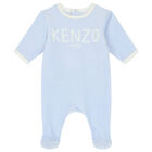 Baby Boys Blue Logo & Animals Babygrows Gift Set, 1, hi-res